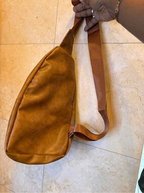 Brown Leather Sling Bag - Unbranded